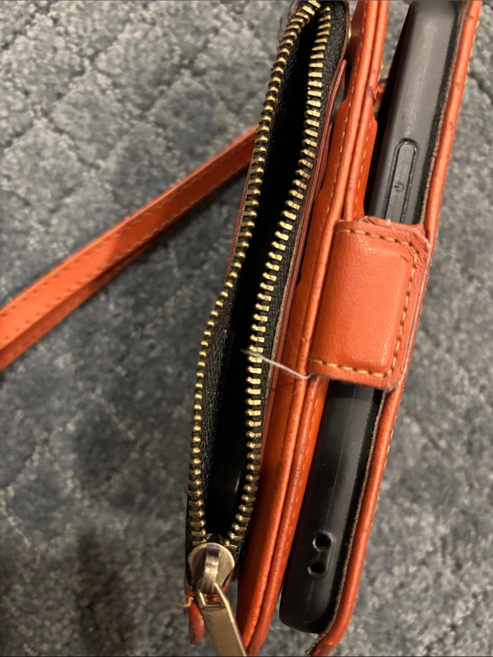 Orange Wristlet Phone Wallet Case - Unbranded